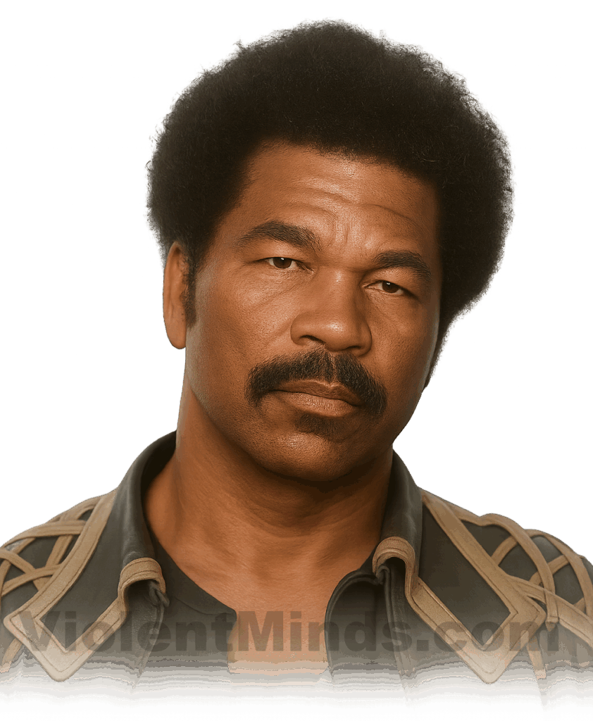 Digitally enhanced and re-rendered mugshot of Samuel Little in 1972 one of his earliest known mugshots, reportedly from Los Angeles, California, when he was arrested for a theft-related crime—years before his murder convictions.  Little, who is considered one of the most prolific serial killers in U.S. history. May 28, 1972, Los Angeles Police Department (LAPD).