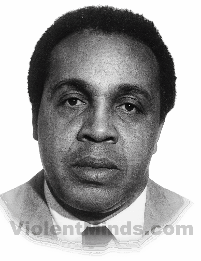 Digitally enhanced and re-rendered mugshot of Frank Lucas, the notorious Harlem drug trafficker and organized crime figure in 1975. Lucas was arrested by the New York Police Department (NYPD), in cooperation with the Drug Enforcement Administration (DEA) following a major federal and local investigation into heroin smuggling during the Vietnam War era. His organization was responsible for importing large quantities of heroin into the United States, hidden in the coffins of American servicemen.