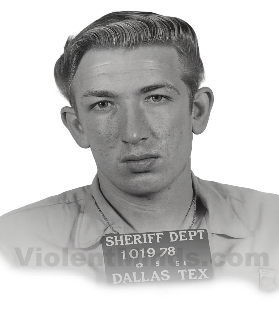 Digitally enhanced and re-rendered portrait of Richard Speck appears here in his early booking photograph taken years before the crime that would make him infamous. He later carried out one of the most shocking mass murders in American history when he tortured and killed eight student nurses in Chicago. His case became a defining example of brutality, fear, and systemic failure in mid-20th-century criminal oversight.