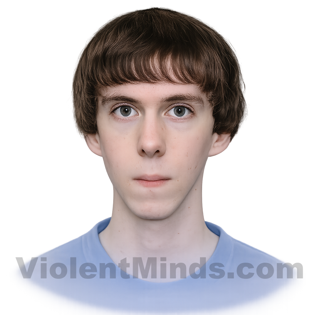 Digitally enhanced and re-rendered portrait of Adam Lanza, the perpetrator of the 2012 Sandy Hook Elementary School mass shooting in Newtown, Connecticut, one of the deadliest school attacks in U.S. history. Lanza killed 26 victims, including 20 children and six educators, after murdering his mother at their home earlier that morning before taking his own life as law enforcement closed in.